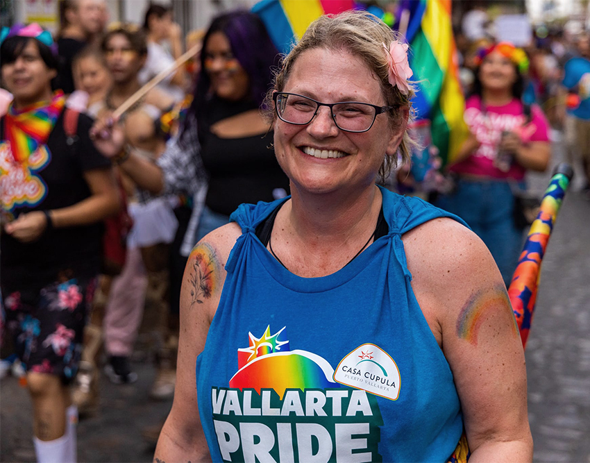 SOTA member marching in the Puerto Vallarta parade.